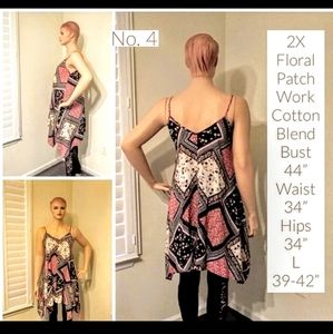 Sleeveless Patchwork Hanky-Hem Dress- NEW